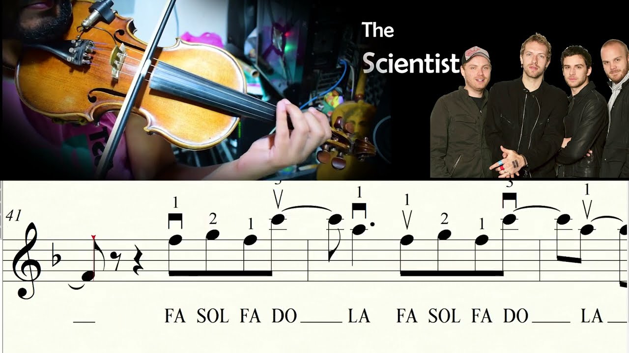 COLPLAY PARTITURA CIENTIFICO VIOLIN Sheet Music CON NOTAS