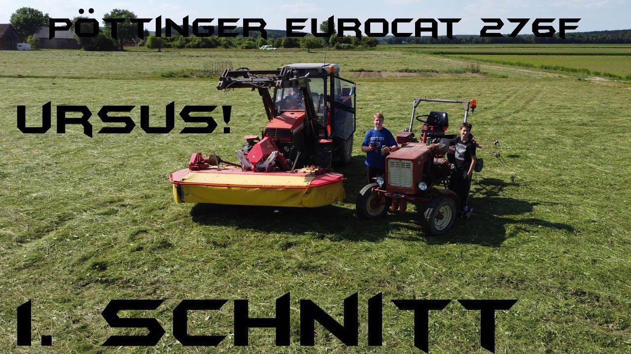 Der 1.Schnitt!!! Das Grünland wird gemächt! Ursus 904-b und Pöttinger EuroCat 276f in Action!!!