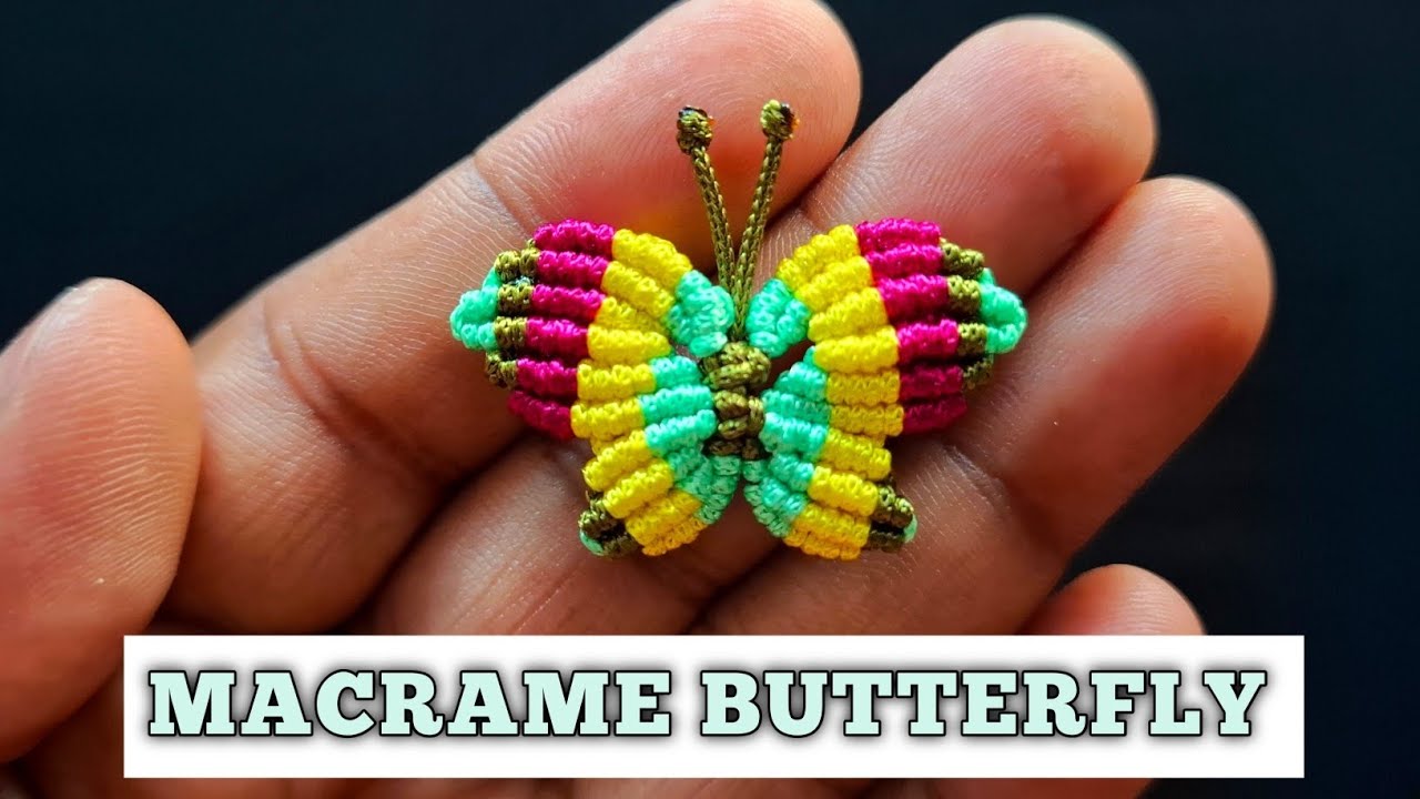 Macrame Butterfly | Mini Macrame Butterfly | Macrame Keychain Tutorial Step By Step
