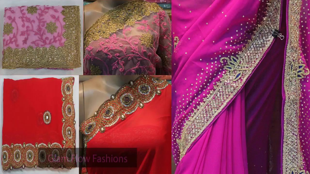 KUNDAN stone work and PEARL work sarees