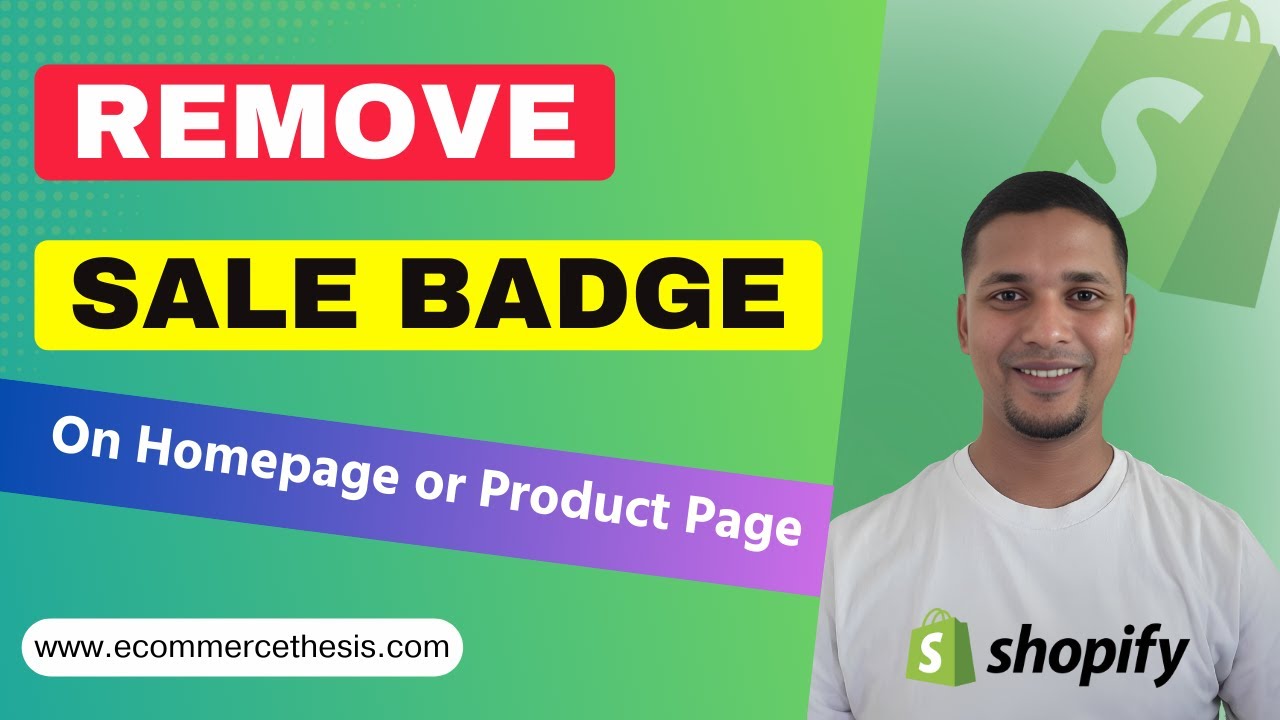 How To Remove Sale Badge On Homepage or Product Page in Shopify