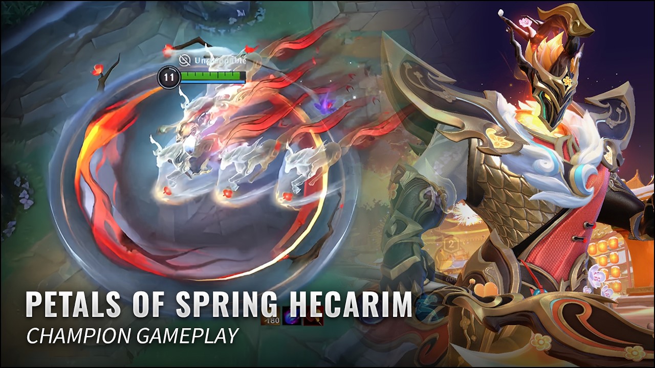Trying New Free Hecarim Skin – Petals of Spring Hecarim Gameplay || League of Legends: Wild Rift