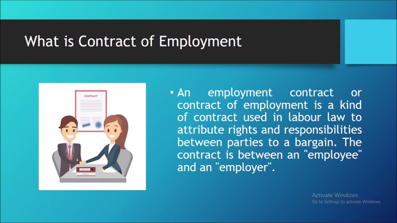 Contract of Employment - Law of Employment - Anuradha Chandrdawansha
