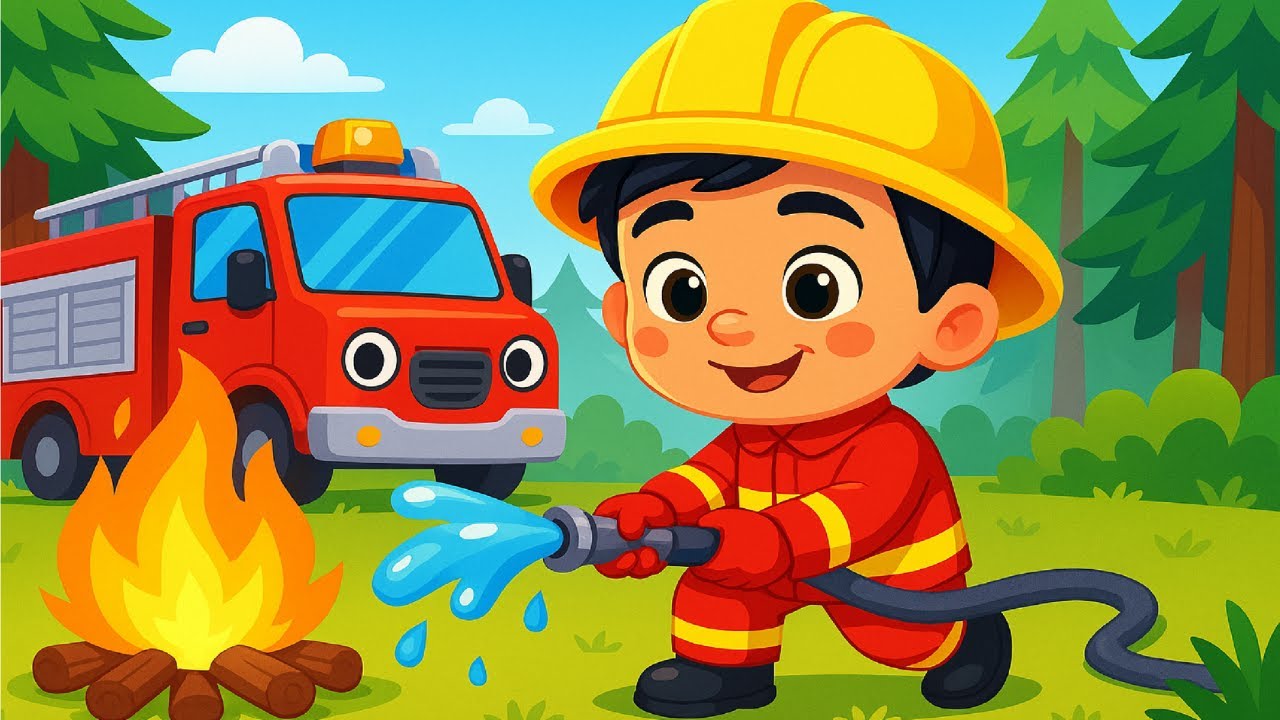 🚒 Pompierul + Mai Multe Cantece Pentru Copii