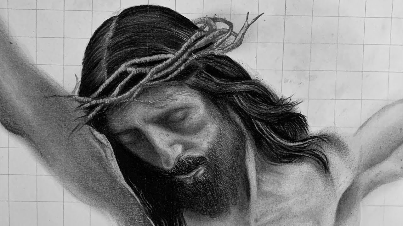 Disegnare ✍️ barba e volto con matite ✏️ e carboncino -ritratto- (Gesù)