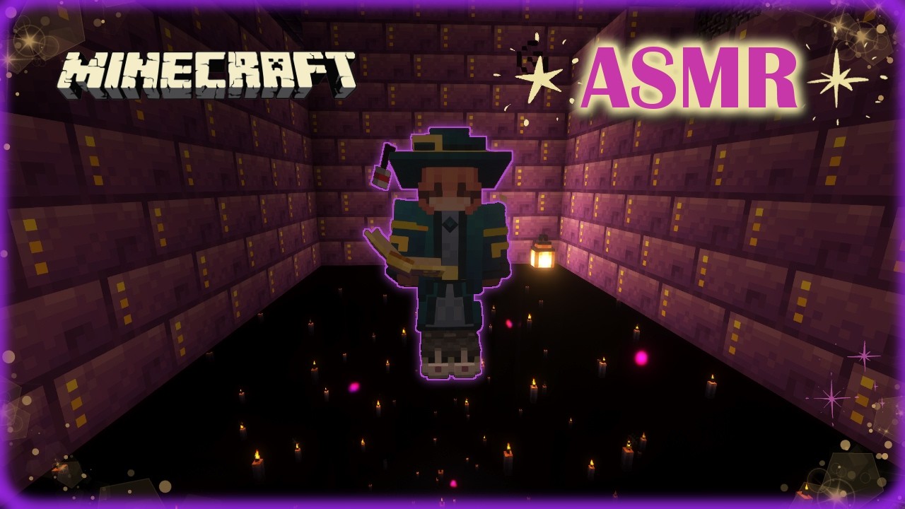 Minecraft ASMR ♡ – Building a Galaxy Floor 💜 | Whispering & Keyboard Sounds ✨