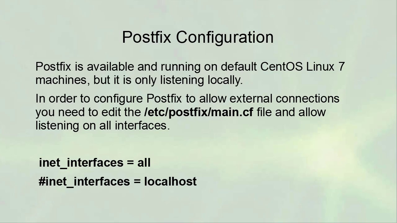 Linux Server Administration - Mail Servers (Postfix) Overview