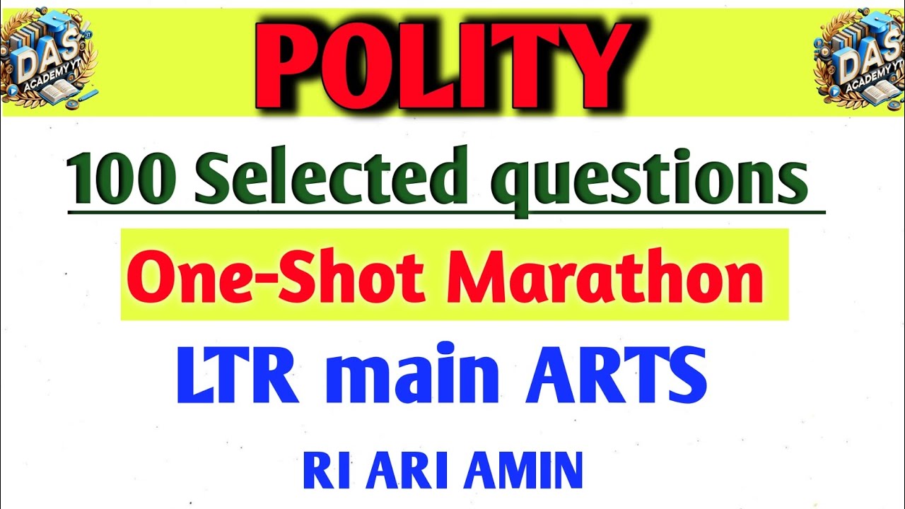 100 Important Indian Polity Questions for LTR Main Exam | Most Expected Polity MCQs