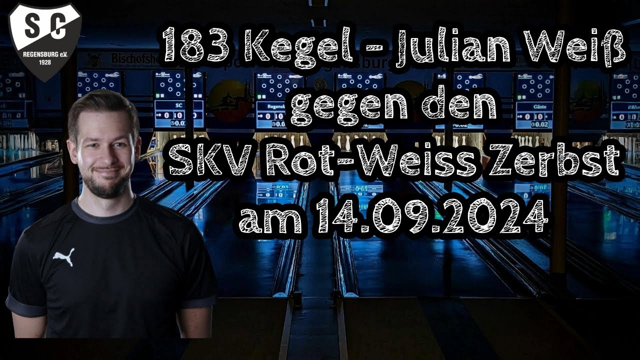 183 Kegel/30 Wurf – Julian Weiß gegen den SKV Rot-Weiss Zerbst am 14.09.2024 | 1. Bundesliga Kegeln