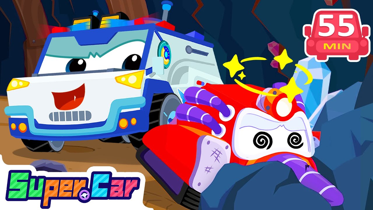 Thrilling Mine Exploration!⛏️SuperCar Rescue Heroes Unite! |Rescue Car, Kids Cartoons - SuperCar