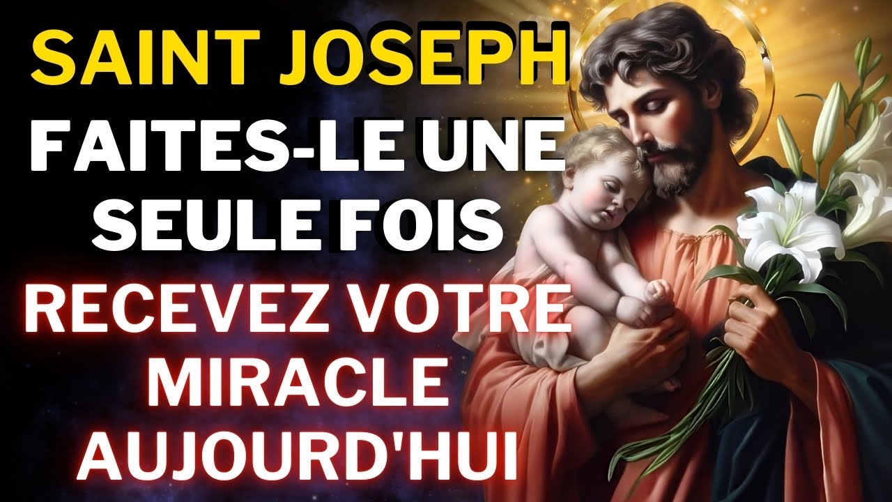 Prière à SAINT JOSEPH pour les Causes Urgentes - Débloquer Toute Situation - Recevoir un miracle