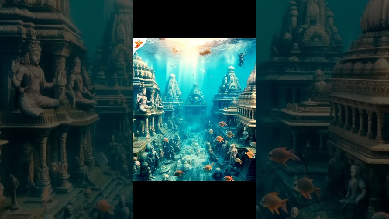 Dwarkanagri in under water #radhekrishna #dwarkanagri #shorts #god #trending ❤