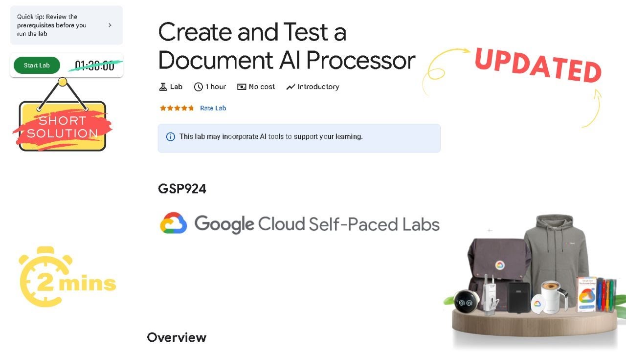 Create and Test a Document AI Processor | #GSP924 |  #qwiklabs
