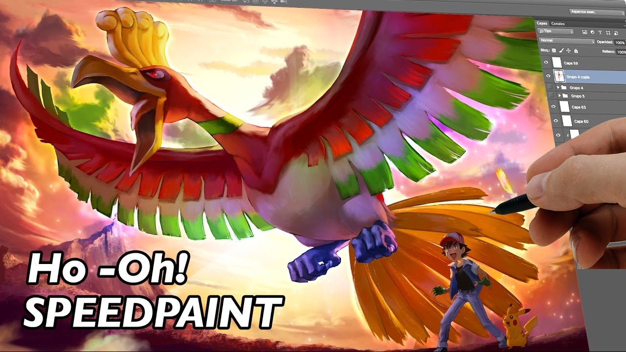 Ho-Oh I choose you! Pokemon 20th ( speedpaint)