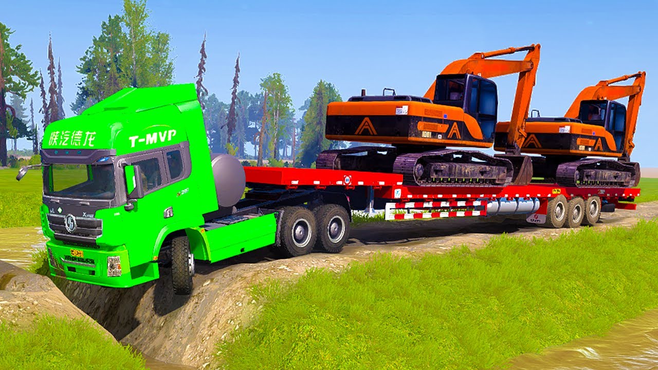 Can These Trucks Survive the Crazy Mud Challenge? Spintires Mudrunner Mod Truck | Game Daily 6