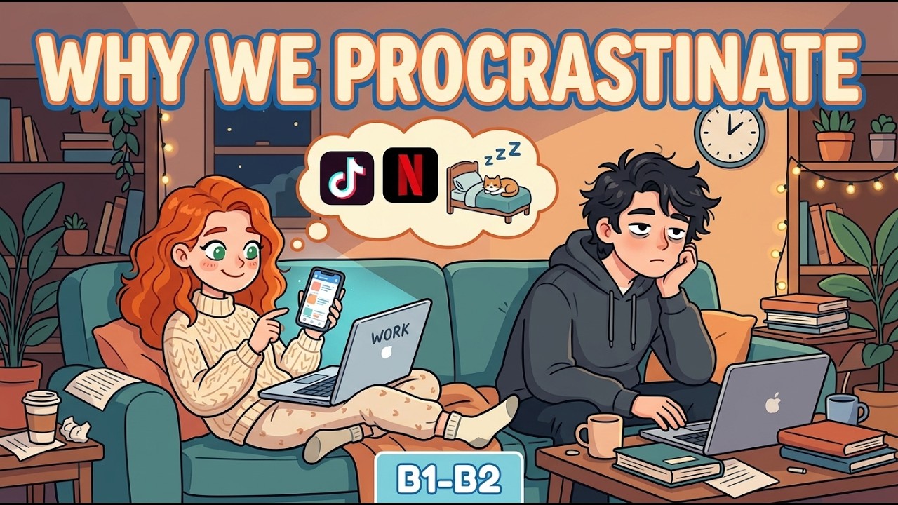 It's not LAZINESS, It's Science! Why We Procrastinate (B1-B2 English Podcast)