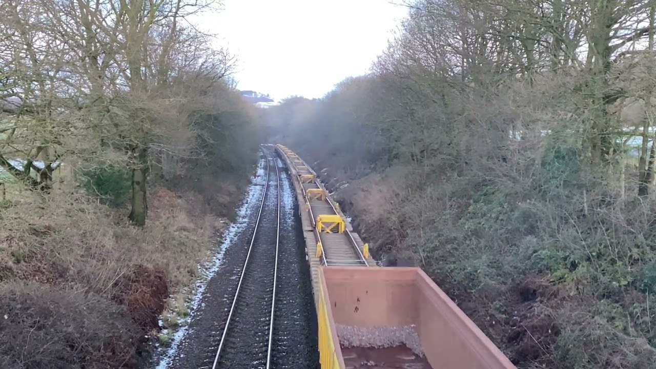 66108 gives Full Power up the Langho incline with the first engineering train of 2025!