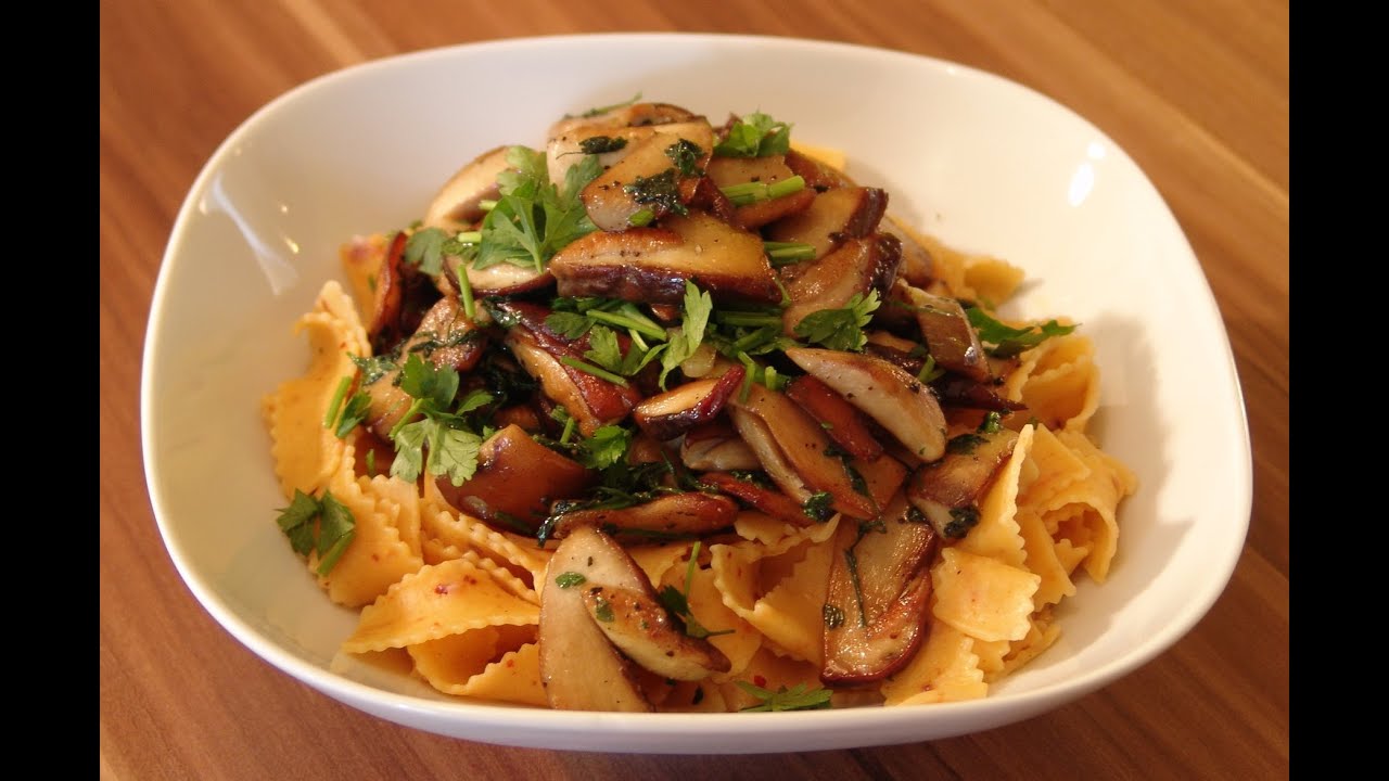 Steinpilze mit Tagliatelle-Steinpilze mit Bandnudeln-Mein Steinpilze Rezept-Vegetarisch Kochen