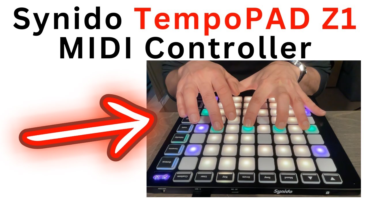 Машина для создания битов Synido MIDI Pad TempoPAD Z-1. Контроллер MIDI Pad для начинающих. Первый взгляд.