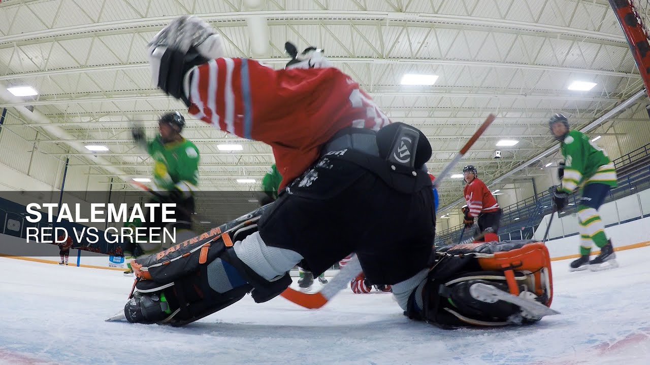 Camera Fails and Bad Goals/Red vs. Green/ Beer League Hockey. Goalie POV & Mic'd Up.