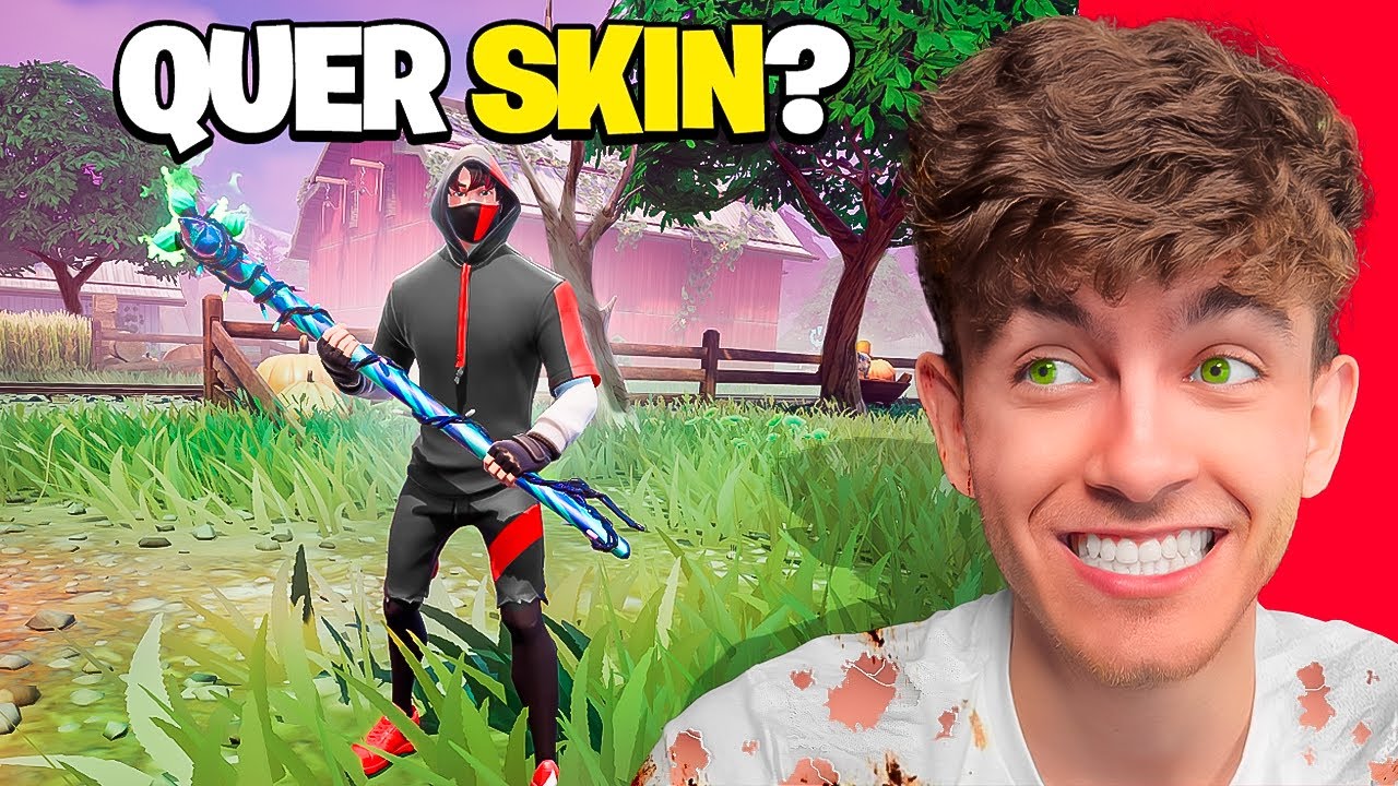 FINGI SER NOOB NO FORTNITE EM UMA CONTA NOVA!