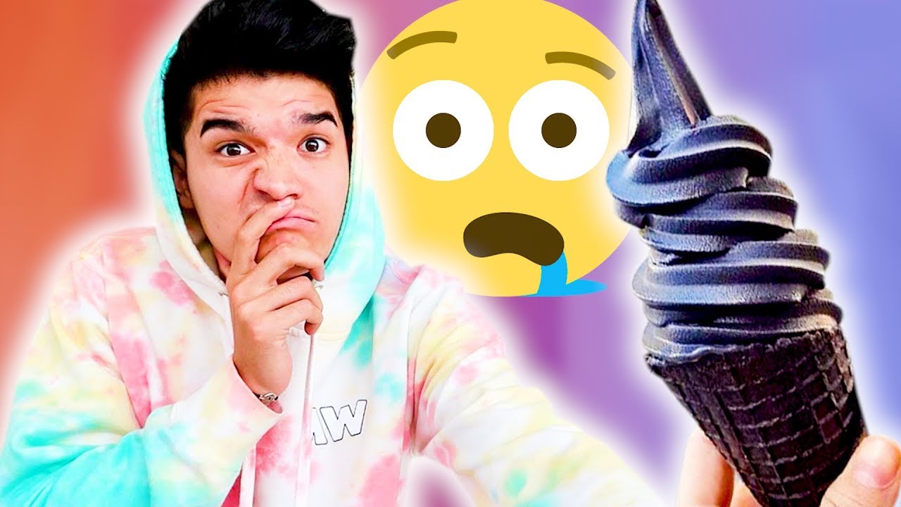 What Does BLACK ICE CREAM Taste Like?!