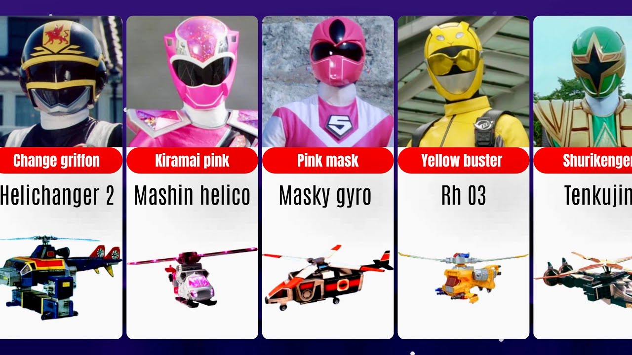 Все вертолеты-меха в Super Sentai