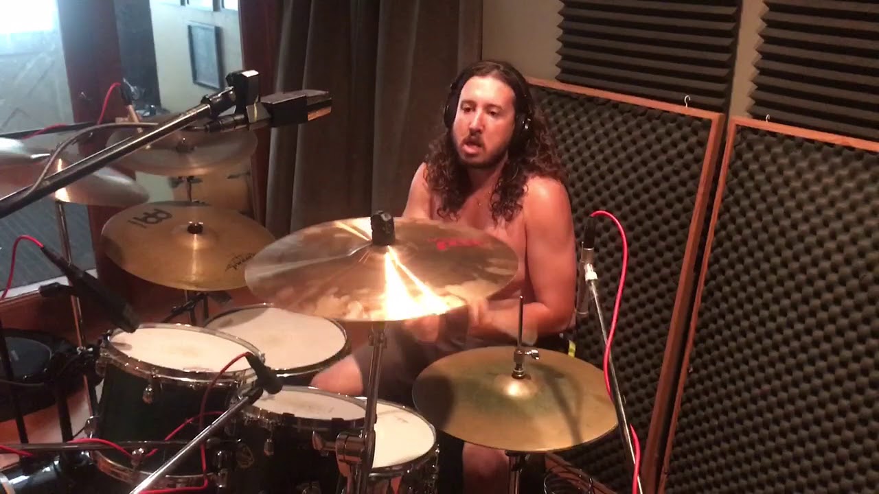 Dylan Marks in studio recording Rhineland
