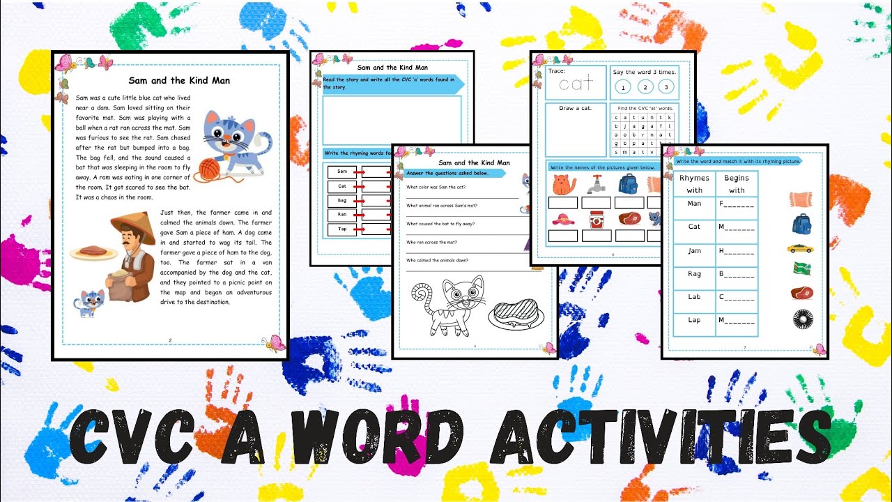 CVC WORD ACTIVITIES | TEACHING CVC WORDS TO KIDS 