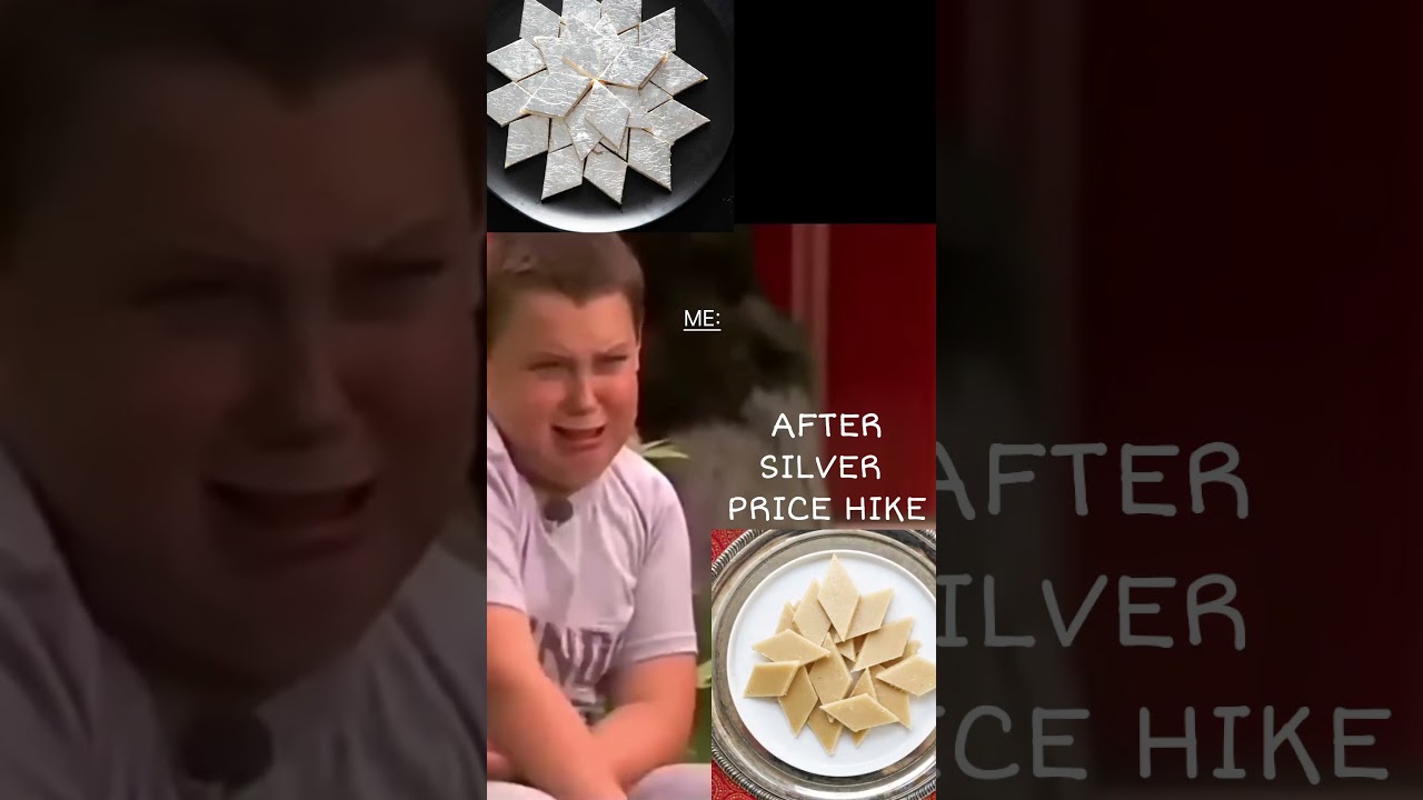 Silver price hike is real! #kajukatli #kajukibarfi #sweets #silverprice #fun #silver
