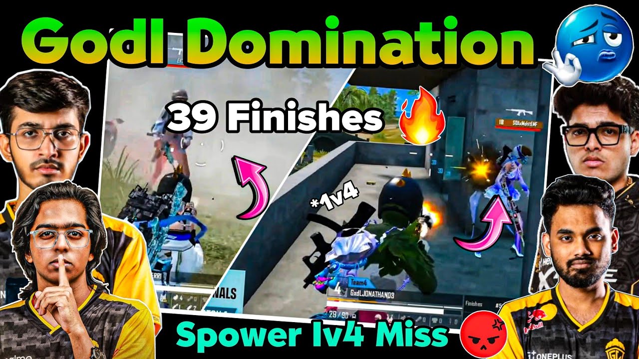 🇮🇳Spower On Fire🔥 1v4 Clutch😈 Jonathan Spray🥵 Admino Clutch😳 Godl Qualified✅ Godl Domination💛