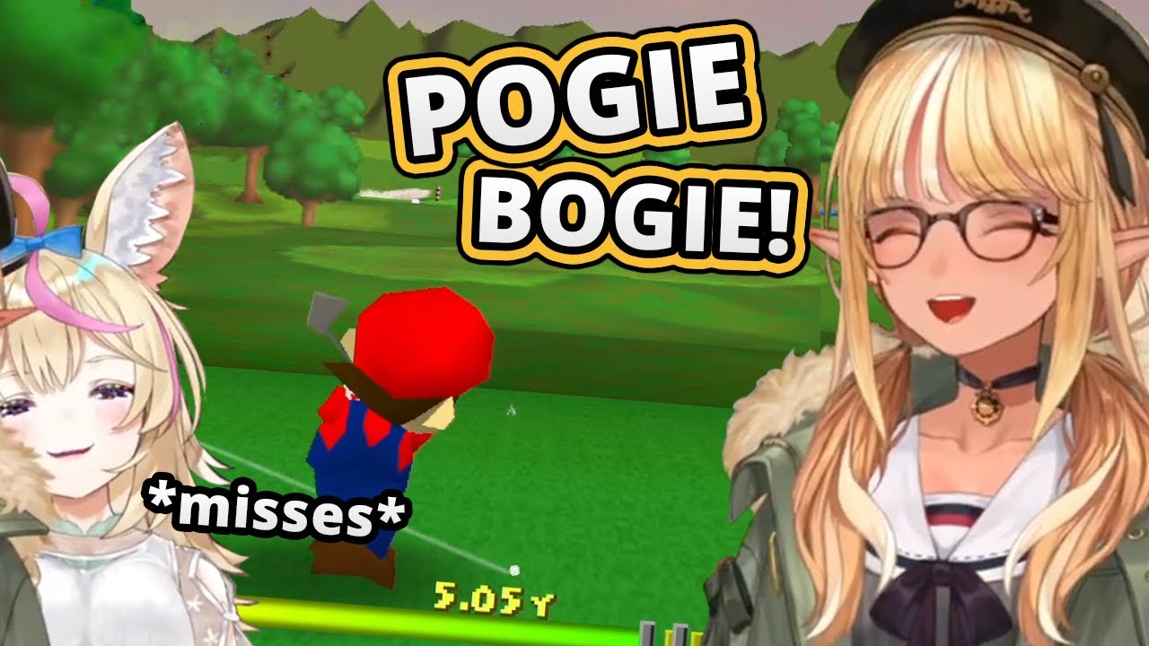 Flare breaks Polka in Mario Golf [Shiranui Flare/不知火フレア]
