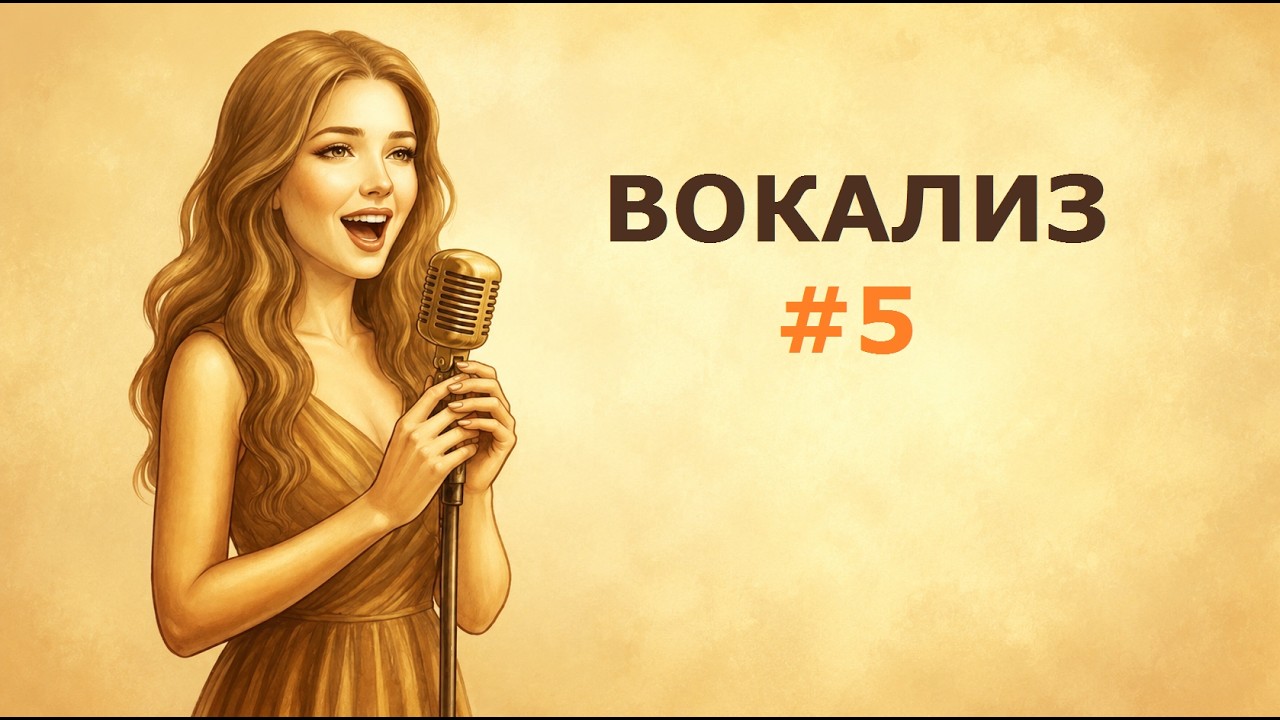 VOCALISE № 5 for Beginners Natalya Andreyenko, Вокализ#5 для начианющих, #ноты, #karaoke