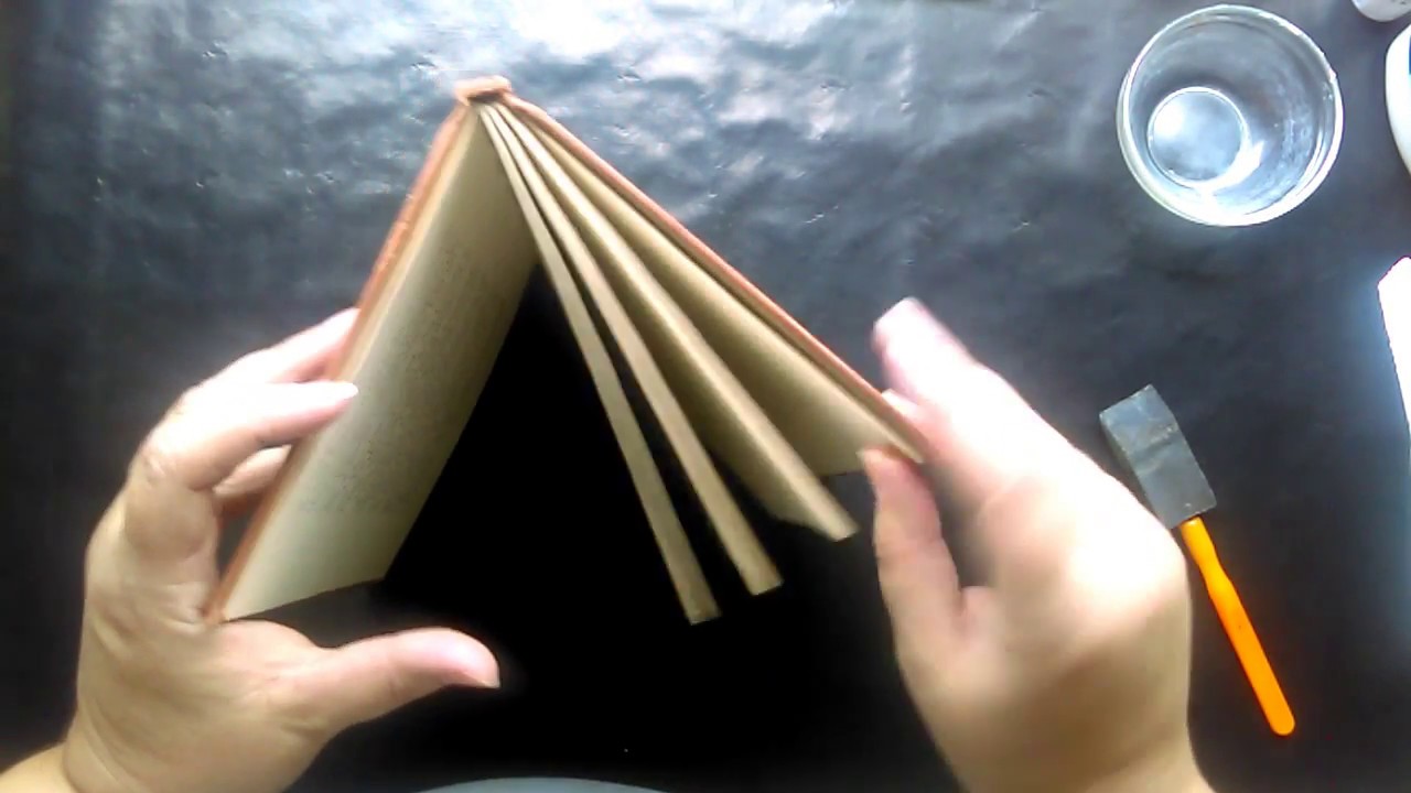 Altered Book Part 2 Gluing Pages - Craft with me