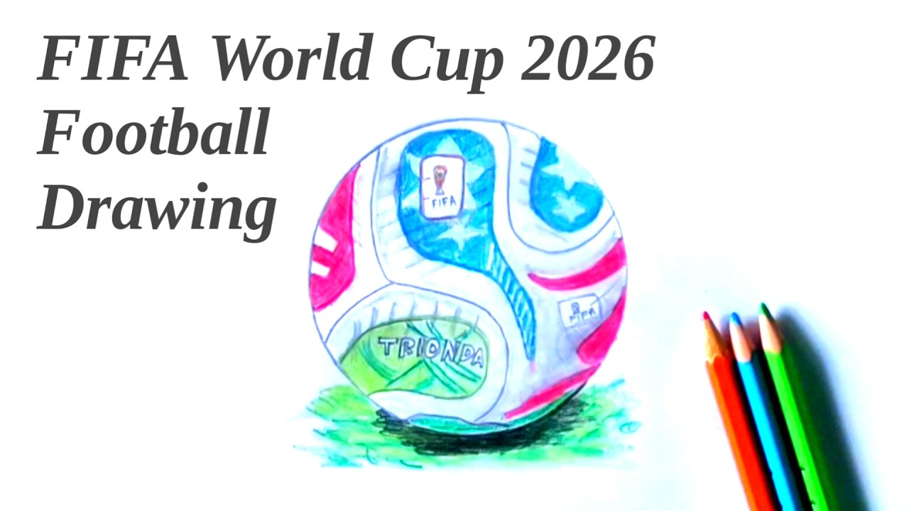 How to Draw Football FIFA World Cup 2026 ⚽ Step by Step Drawing Tutorial