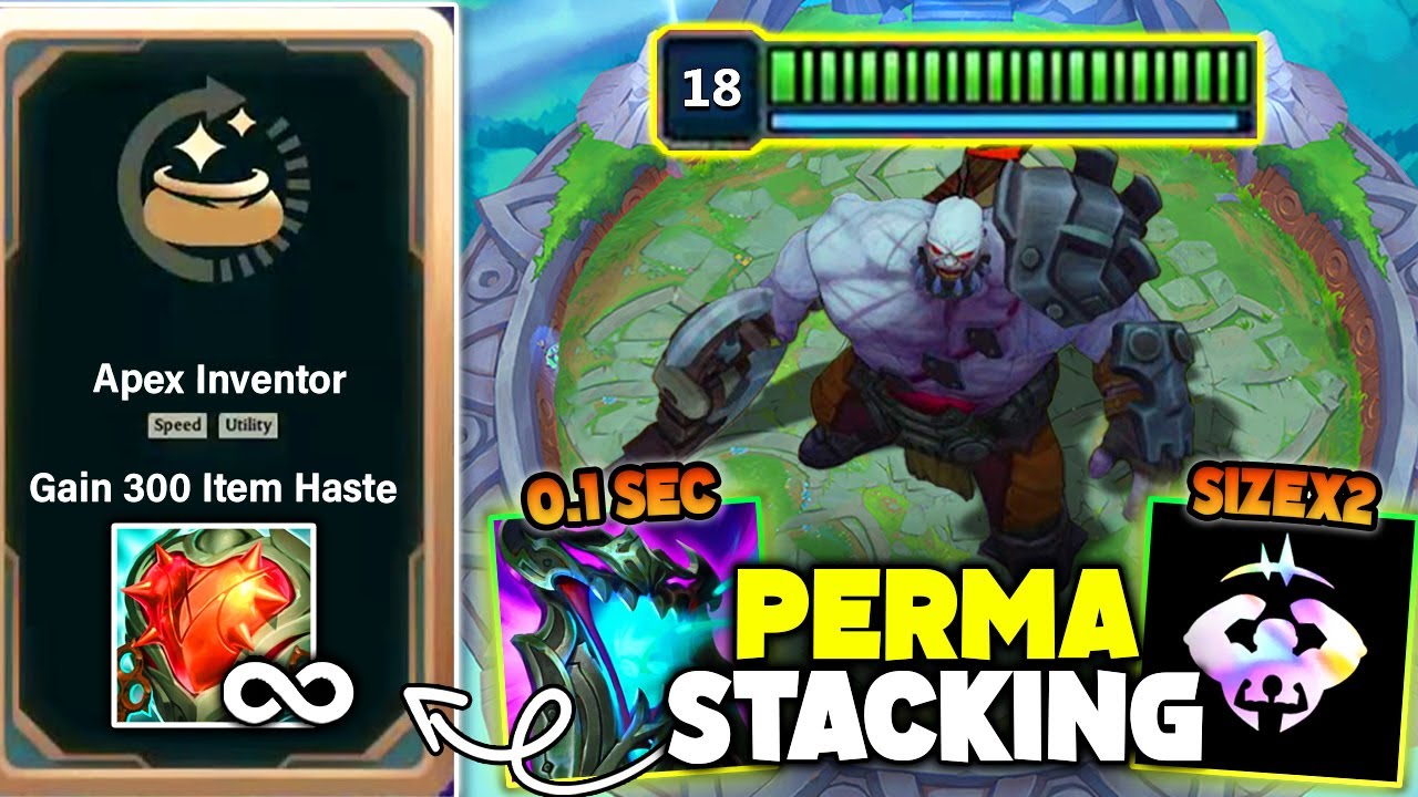 Goliath Sion stacks 400% HEARTSTEEL Faster when he gets this CRAZY AUGMENT (Apex Inventor 2x SIZE)