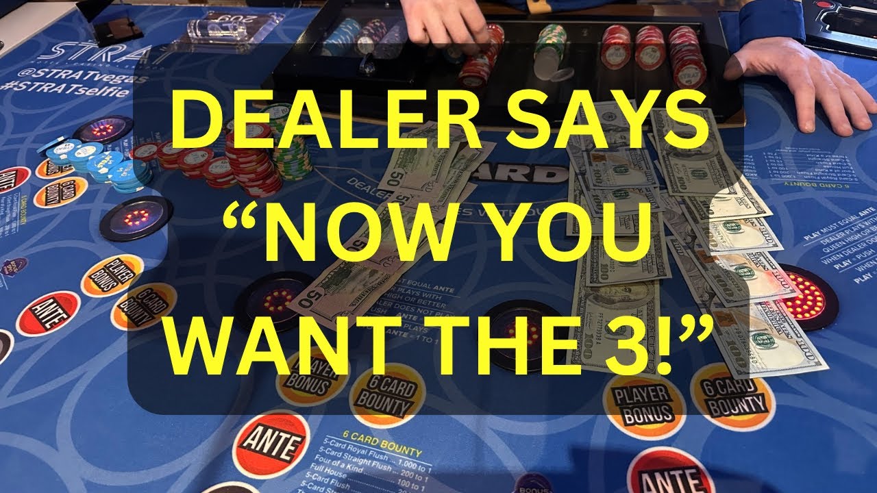 3 CARD POKER in LAS VEGAS! DEALER SAYS 