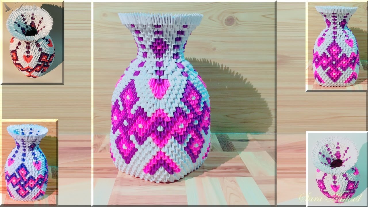 Как сделать 3d оригами вазу 41 - часть 1