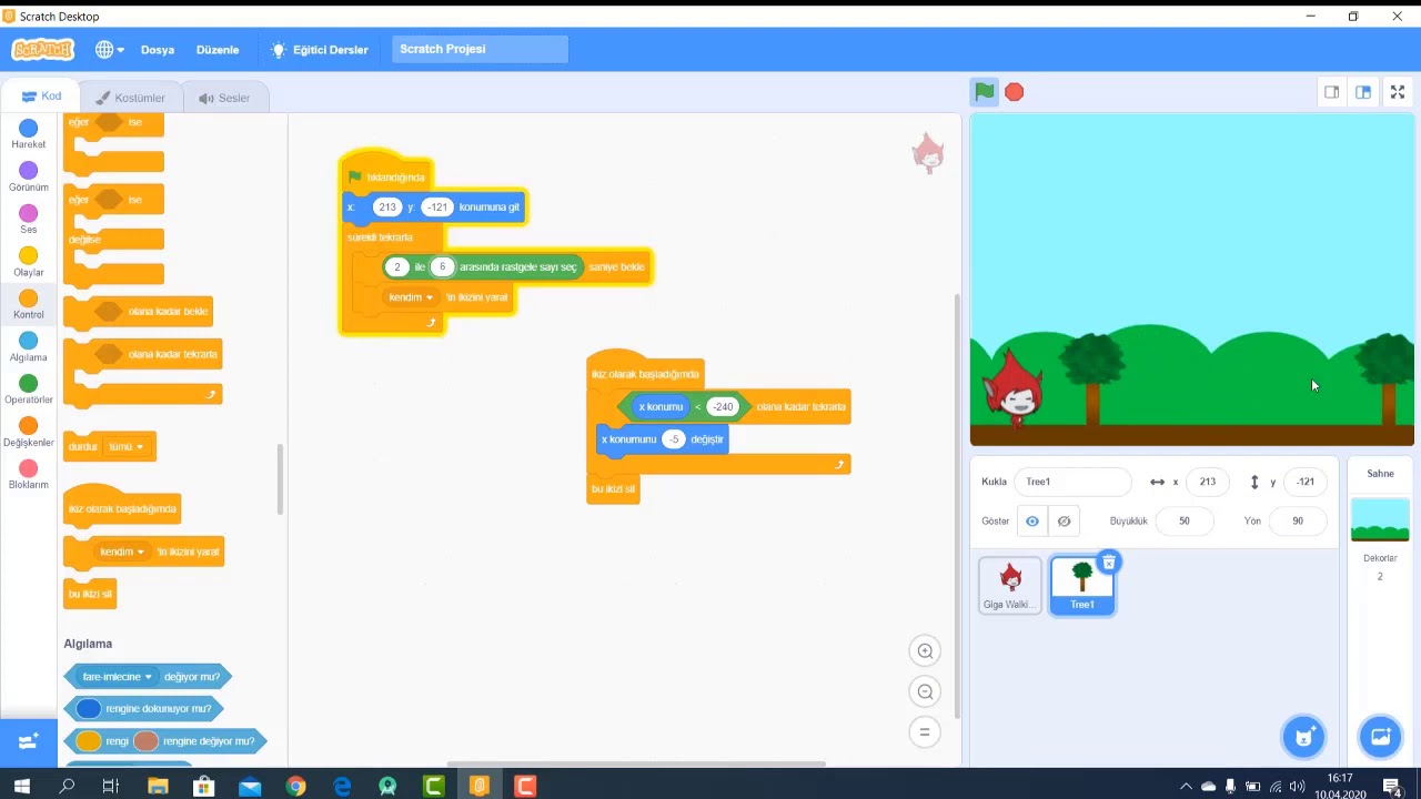 Scratch 3 ile yapılan temel seviye platform oyunu-1