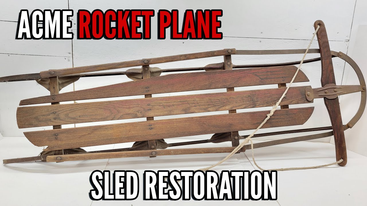 ROCKET PLANE 1940's Vintage Sled Restoration (20+ mph!)