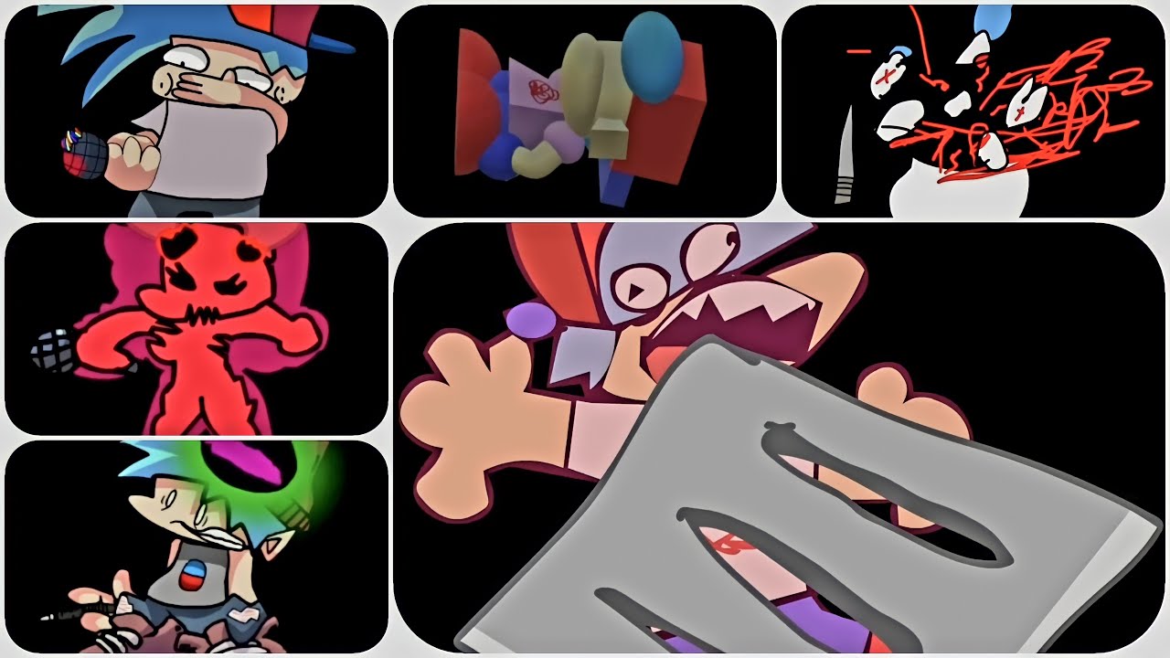 SpongeBob Parodies in FNF | Best Game Over Screen - Friday Night Funkin'