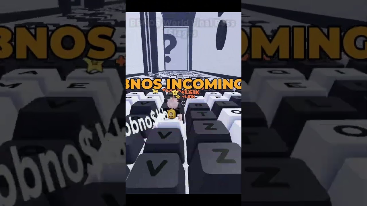 BBNO$ World Final Boss Stages | +1 Keyboard Escape Run #shorts #roblox #robloxshorts