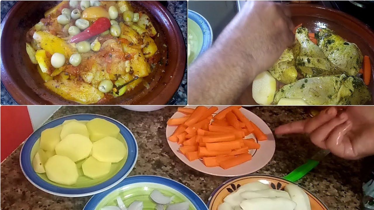 طاجين دجاج بطاطا قصبية بطريقة زوجي كيجي روعة في مداق 😋جربيه مغاديش تندمي👌