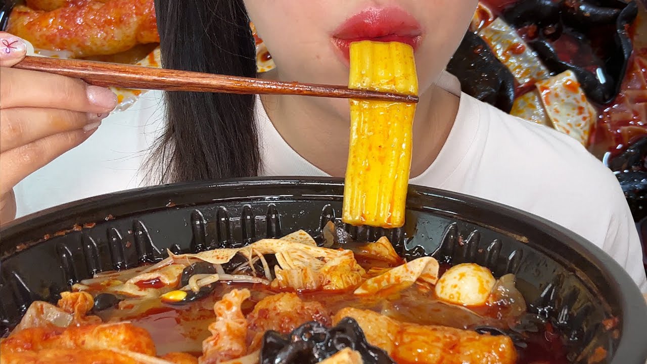 넙적뉴진면 연근모양분모자 추가한 마라탕🔥