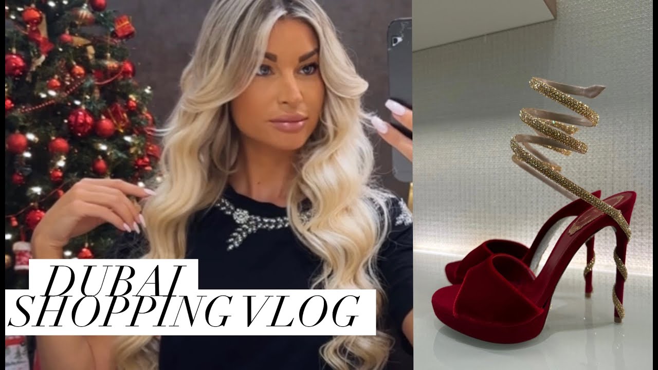 GLITZY DUBAI SHOPPING VLOG: SPARKLY GOWNS, PRADA, RENE CAOVILLA & more in Dubai Mall!
