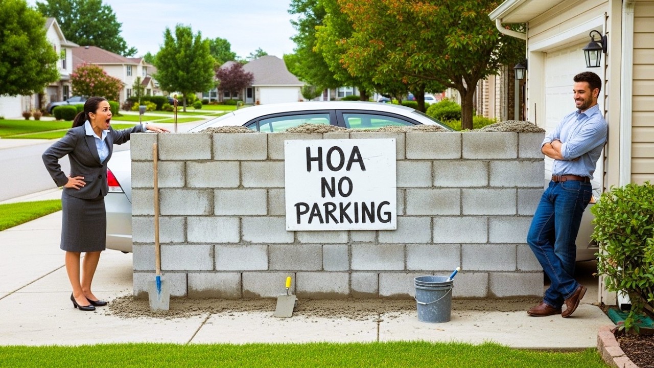 HOA Parked in My Driveway Without Permission — So I Sealed Her Car Behind a Concrete Wall Overnight!