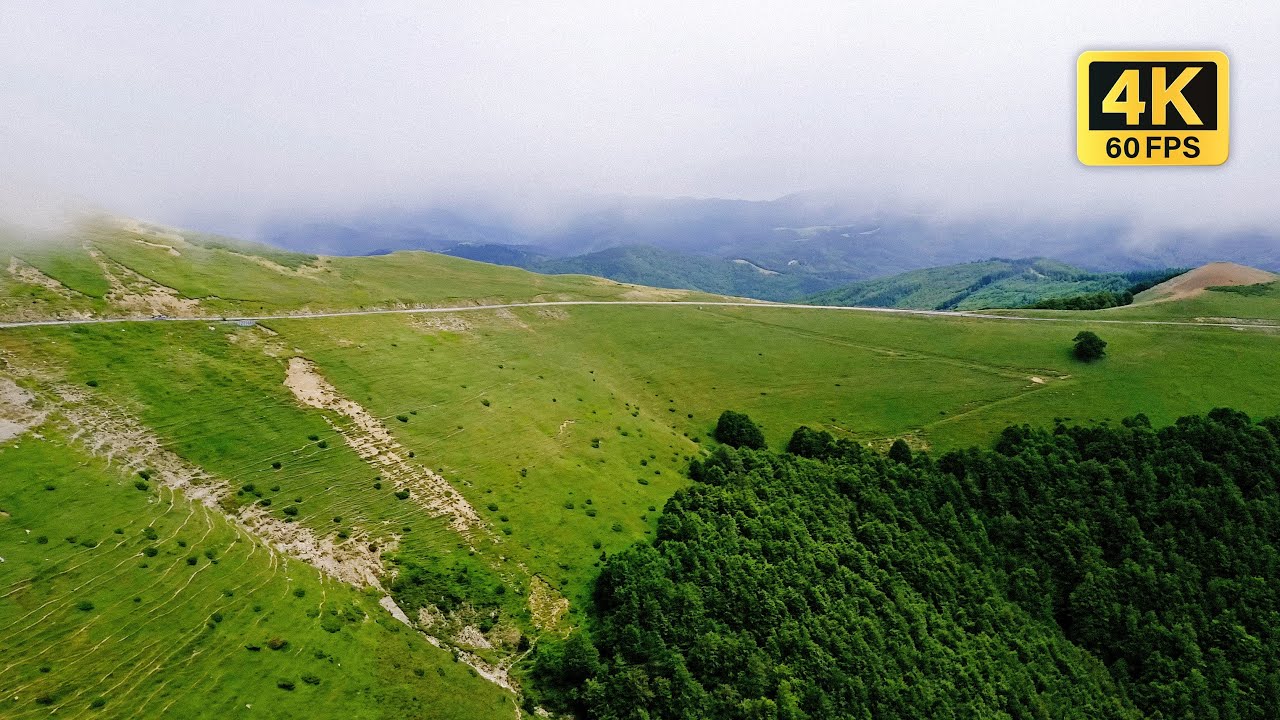 Flying over Puerto de Larrau, Navarra, Pyrénées, Spain / 4K Ultra HD