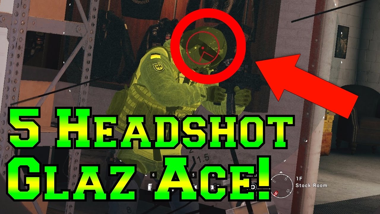 5 Headshot GLAZ ACE! - Rainbow Six Siege Velvet Shell