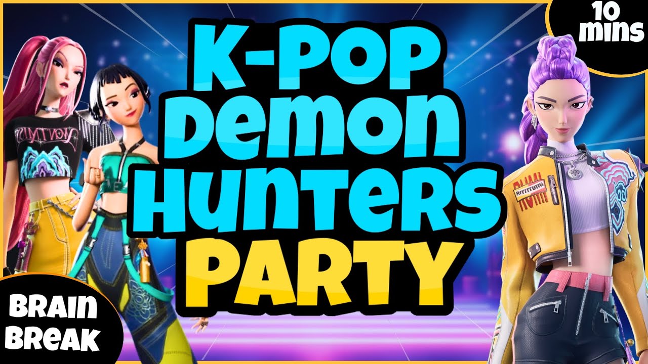 🎉K-Pop Вечеринка охотников на демонов 🎉 | Huntrix | Brain Break | Мини-игры | Вдохновлено GoNoodle