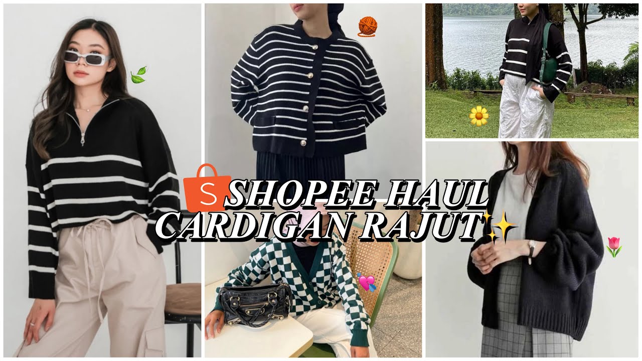 SHOPEE HAUL CARDIGAN KOREA SUPER AESTHETIC PART 2✨ | WAJIB PUNYAA!!